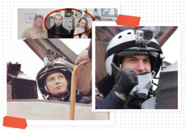 Compilation of Marsalek with his girlfriend in fighter jet and with russian spies