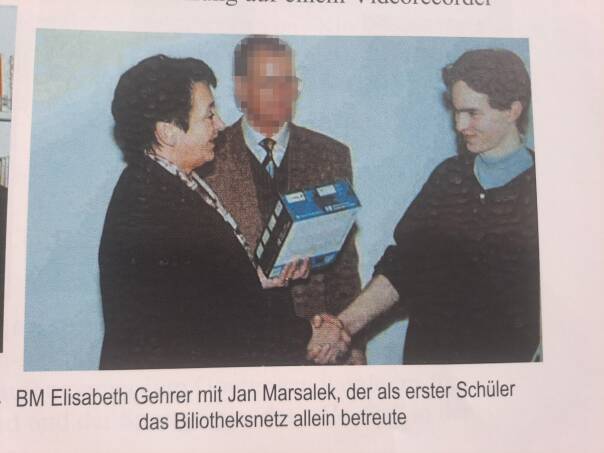 ~1996-1998 - Honored by Minister Elisabeth Gehrer for his commitment to the library